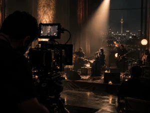 A live performance on stage