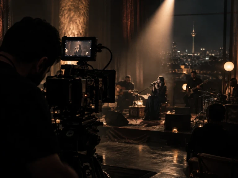 A live performance on stage